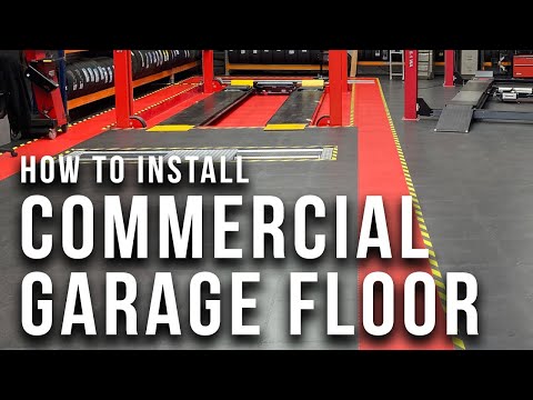 How to Install Garage Flooring - Ecotile Interlocking Floor Tiles - Commercial Garage